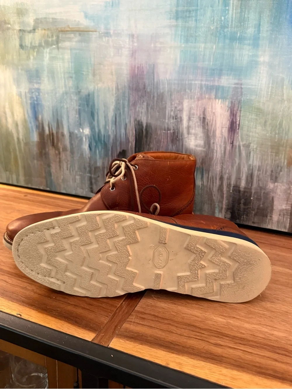 Martin Dingman Tan Brown Leather Chukka Boots with Vibram Soles
